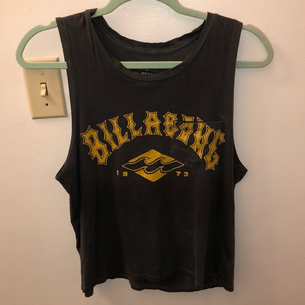 Grey and gold Billabong graphic Tank